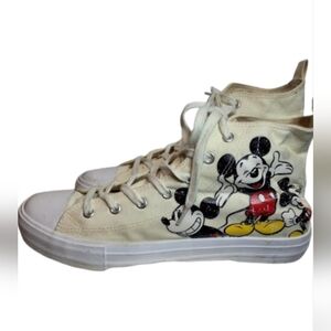 Disney Mickey Mouse Nostalgia High-Top Sneakers - Cream and Red 41/10